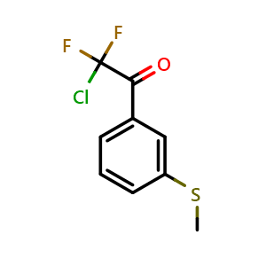 Chemical structure of 2-chloro-2,2-difluoro-1-(3-(methylthio)phenyl)ethanone , CAS 1352206-41-7, AChemBlock AD297149