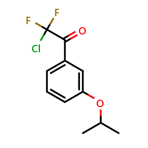 Chemical structure of 2-chloro-2,2-difluoro-1-(3-isopropoxyphenyl)ethanone , CAS 1566709-76-9, AChemBlock AD297150