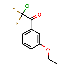 Chemical structure of 2-chloro-1-(3-ethoxyphenyl)-2,2-difluoroethanone , CAS 1565865-88-4, AChemBlock AD297151