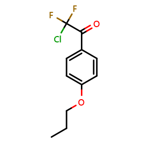 Chemical structure of 2-chloro-2,2-difluoro-1-(4-propoxyphenyl)ethanone , CAS 1564694-53-6, AChemBlock AD297153
