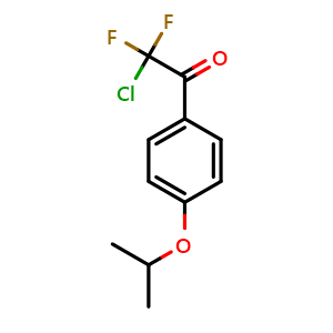 Chemical structure of 2-chloro-2,2-difluoro-1-(4-isopropoxyphenyl)ethanone , CAS 1566459-83-3, AChemBlock AD297158