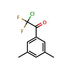 Chemical structure of 2-chloro-1-(3,5-dimethylphenyl)-2,2-difluoroethanone , CAS 1352209-69-8, AChemBlock AD297163