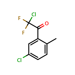 Chemical structure of 2-chloro-1-(5-chloro-2-methylphenyl)-2,2-difluoroethanone , CAS 1352232-02-0, AChemBlock AD297168