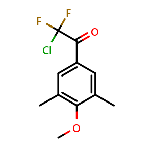 Chemical structure of 2-chloro-2,2-difluoro-1-(4-methoxy-3,5-dimethylphenyl)ethanone , CAS 1823781-03-8, AChemBlock AD297169