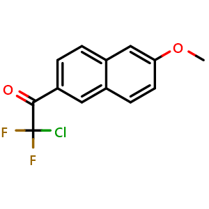 Chemical structure of 2-chloro-2,2-difluoro-1-(6-methoxynaphthalen-2-yl)ethanone , CAS 141110-97-6, AChemBlock AD297170