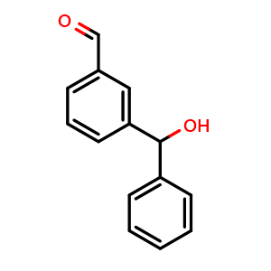 Chemical structure of 3-(hydroxy(phenyl)methyl)benzaldehyde , CAS 52010-96-5, AChemBlock AD297195