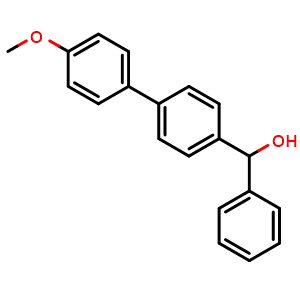Chemical structure of (4'-methoxy-[1,1'-biphenyl]-4-yl)(phenyl)methanol , CAS 63242-26-2, AChemBlock AD297197