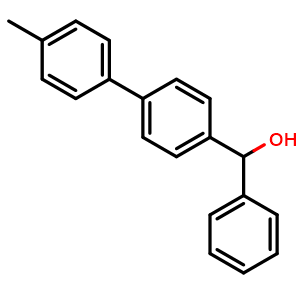 Chemical structure of (4'-methyl-[1,1'-biphenyl]-4-yl)(phenyl)methanol , CAS 63242-25-1, AChemBlock AD297198