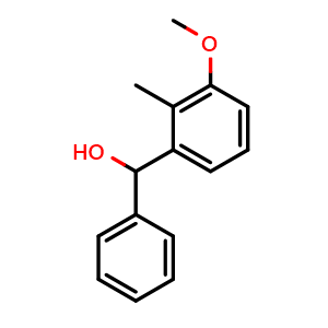 Chemical structure of (3-methoxy-2-methylphenyl)(phenyl)methanol , CAS 108126-13-2, AChemBlock AD297201