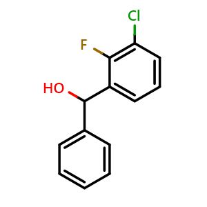 Chemical structure of (3-chloro-2-fluorophenyl)(phenyl)methanol , CAS 1339138-88-3, AChemBlock AD297216