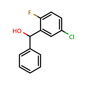 Chemical structure of (5-chloro-2-fluorophenyl)(phenyl)methanol , CAS 1250044-78-0, AChemBlock AD297219
