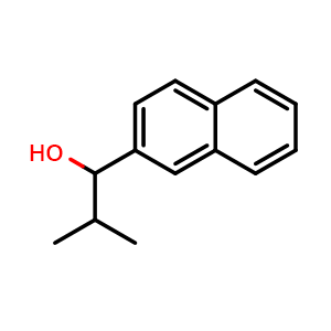 Chemical structure of 2-methyl-1-(naphthalen-2-yl)propan-1-ol , CAS 76636-01-6, AChemBlock AD297233