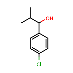 Chemical structure of 1-(4-chlorophenyl)-2-methylpropan-1-ol , CAS 10400-18-7, AChemBlock AD297234