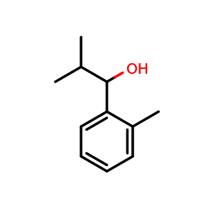Chemical structure of 2-methyl-1-(o-tolyl)propan-1-ol , CAS 100994-03-4, AChemBlock AD297237