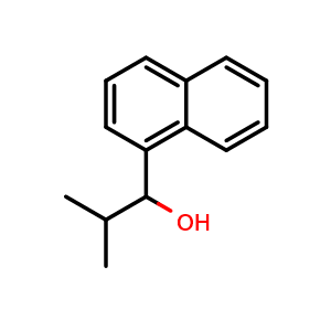 Chemical structure of 2-methyl-1-(naphthalen-1-yl)propan-1-ol , CAS 112825-71-5, AChemBlock AD297238