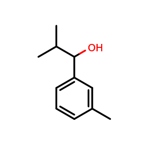 Chemical structure of 2-methyl-1-(m-tolyl)propan-1-ol , CAS 7315-74-4, AChemBlock AD297239