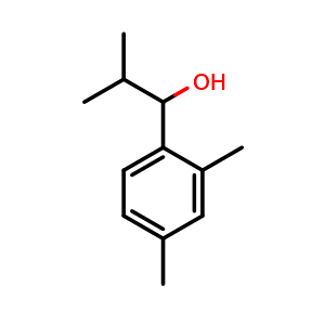 Chemical structure of 1-(2,4-dimethylphenyl)-2-methylpropan-1-ol , CAS 129657-28-9, AChemBlock AD297244