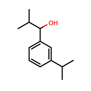 Chemical structure of 1-(3-isopropylphenyl)-2-methylpropan-1-ol , CAS 2026448-94-0, AChemBlock AD297266