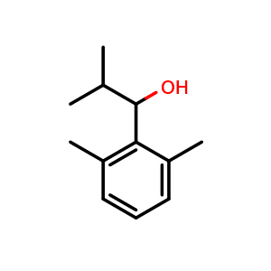 Chemical structure of 1-(2,6-dimethylphenyl)-2-methylpropan-1-ol , CAS 1516751-29-3, AChemBlock AD297289