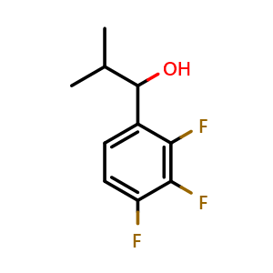 Chemical structure of 2-methyl-1-(2,3,4-trifluorophenyl)propan-1-ol , CAS 1344263-42-8, AChemBlock AD297296
