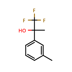Chemical structure of 1,1,1-trifluoro-2-(m-tolyl)propan-2-ol , CAS 79663-86-8, AChemBlock AD297327