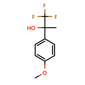 Chemical structure of 1,1,1-trifluoro-2-(4-methoxyphenyl)propan-2-ol , CAS 76953-96-3, AChemBlock AD297333