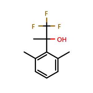 Chemical structure of 2-(2,6-dimethylphenyl)-1,1,1-trifluoropropan-2-ol , CAS 1523657-32-0, AChemBlock AD297359