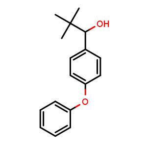 Chemical structure of 2,2-dimethyl-1-(4-phenoxyphenyl)propan-1-ol , CAS 55814-62-5, AChemBlock AD297378