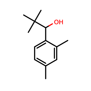Chemical structure of 1-(2,4-dimethylphenyl)-2,2-dimethylpropan-1-ol , CAS 854169-27-0, AChemBlock AD297383