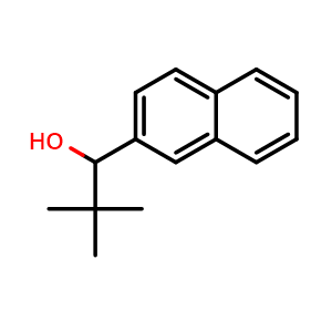 Chemical structure of 2,2-dimethyl-1-(naphthalen-2-yl)propan-1-ol , CAS 100008-37-5, AChemBlock AD297397