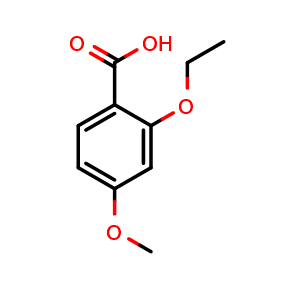 Chemical structure of 2-ethoxy-4-methoxybenzoic acid , CAS 55085-15-9, AChemBlock AD297407