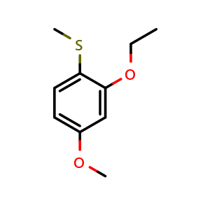 Chemical structure of (2-ethoxy-4-methoxyphenyl)(methyl)sulfane , CAS 2921887-65-0, AChemBlock AD297408
