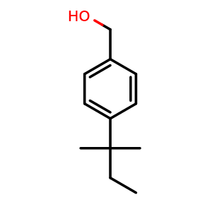 Chemical structure of (4-(tert-pentyl)phenyl)methanol , CAS 444921-39-5, AChemBlock AD297424