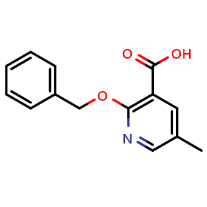 Chemical structure of 2-(benzyloxy)-5-methylnicotinic acid , CAS 2921873-87-0, AChemBlock AD297431