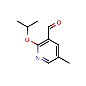 Chemical structure of 2-isopropoxy-5-methylnicotinaldehyde , CAS 1289119-61-4, AChemBlock AD297434