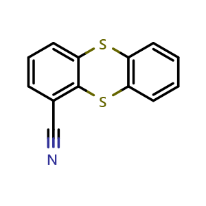 Chemical structure of thianthrene-1-carbonitrile , CAS 349453-35-6, AChemBlock AD297441