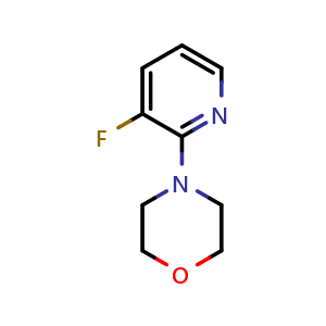Chemical structure of 4-(3-fluoropyridin-2-yl)morpholine , CAS 693235-16-4, AChemBlock AD297442