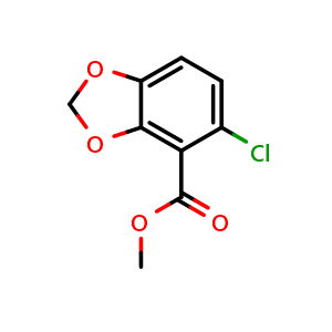 Chemical structure of methyl 5-chlorobenzo[d][1,3]dioxole-4-carboxylate , CAS 2112497-73-9, AChemBlock AD297467