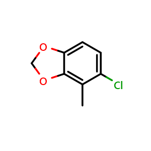 Chemical structure of 5-chloro-4-methylbenzo[d][1,3]dioxole , CAS 1427365-49-8, AChemBlock AD297470