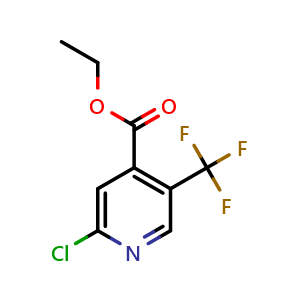 Chemical structure of ethyl 2-chloro-5-(trifluoromethyl)isonicotinate , CAS 1807220-85-4, AChemBlock AD297481