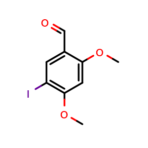 Chemical structure of 5-iodo-2,4-dimethoxybenzaldehyde , CAS 121177-67-1, AChemBlock AD297490