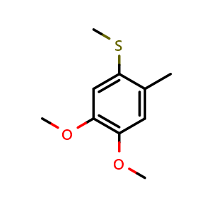 Chemical structure of (4,5-dimethoxy-2-methylphenyl)(methyl)sulfane , CAS 51506-51-5, AChemBlock AD297498