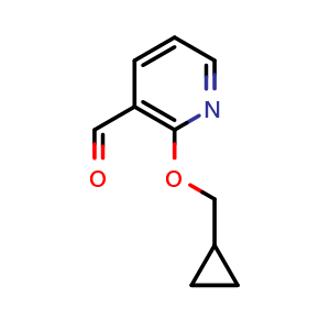 Chemical structure of 2-(cyclopropylmethoxy)nicotinaldehyde , CAS 902835-88-5, AChemBlock AD297519