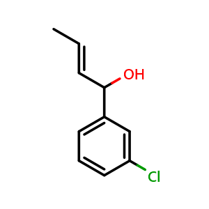 Chemical structure of (E)-1-(3-chlorophenyl)but-2-en-1-ol , CAS 2382076-33-5, AChemBlock AD297533