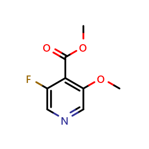 Chemical structure of methyl 3-fluoro-5-methoxyisonicotinate , CAS 1256787-69-5, AChemBlock AD297582