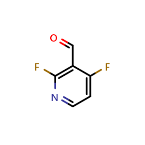 Chemical structure of 2,4-difluoronicotinaldehyde , CAS 1227564-60-4, AChemBlock AD297583
