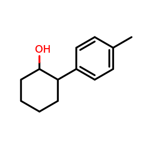 Chemical structure of 2-(p-tolyl)cyclohexanol , CAS 21666-91-1, AChemBlock AD297586