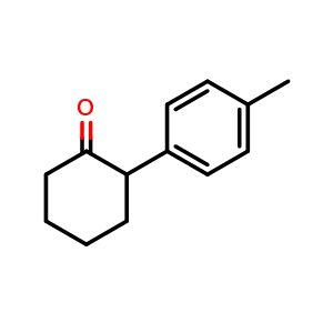 Chemical structure of 2-(p-tolyl)cyclohexanone , CAS 52776-14-4, AChemBlock AD297587