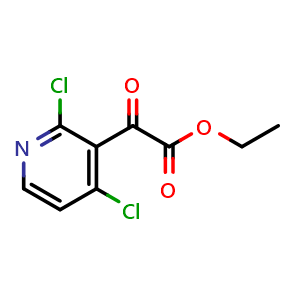 Chemical structure of ethyl 2-(2,4-dichloropyridin-3-yl)-2-oxoacetate , CAS 2921724-64-1, AChemBlock AD297590