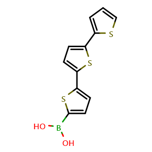 Chemical structure of [2,2':5',2''-Terthiophen]-5-ylboronic acid , CAS 205235-02-5, AChemBlock AD297606